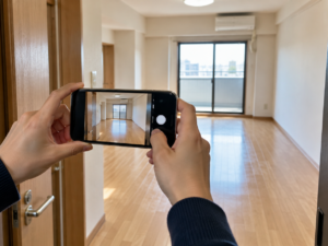 スマホ越しの空室見積もりのイメージ
