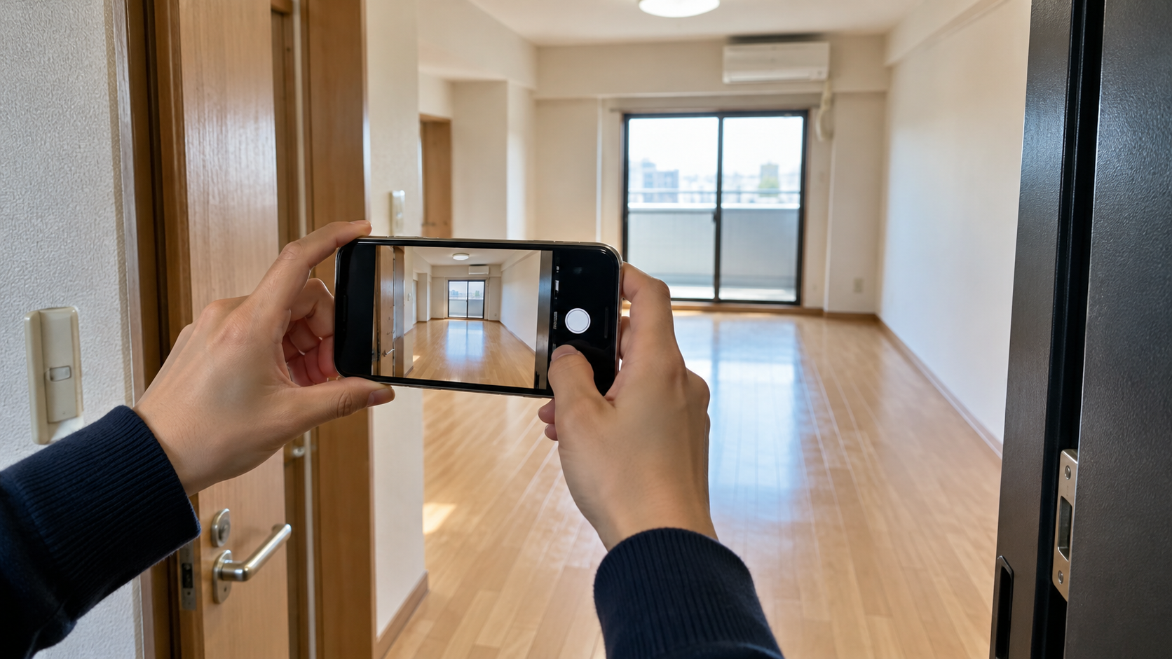 スマホ越しの空室見積もりのイメージ