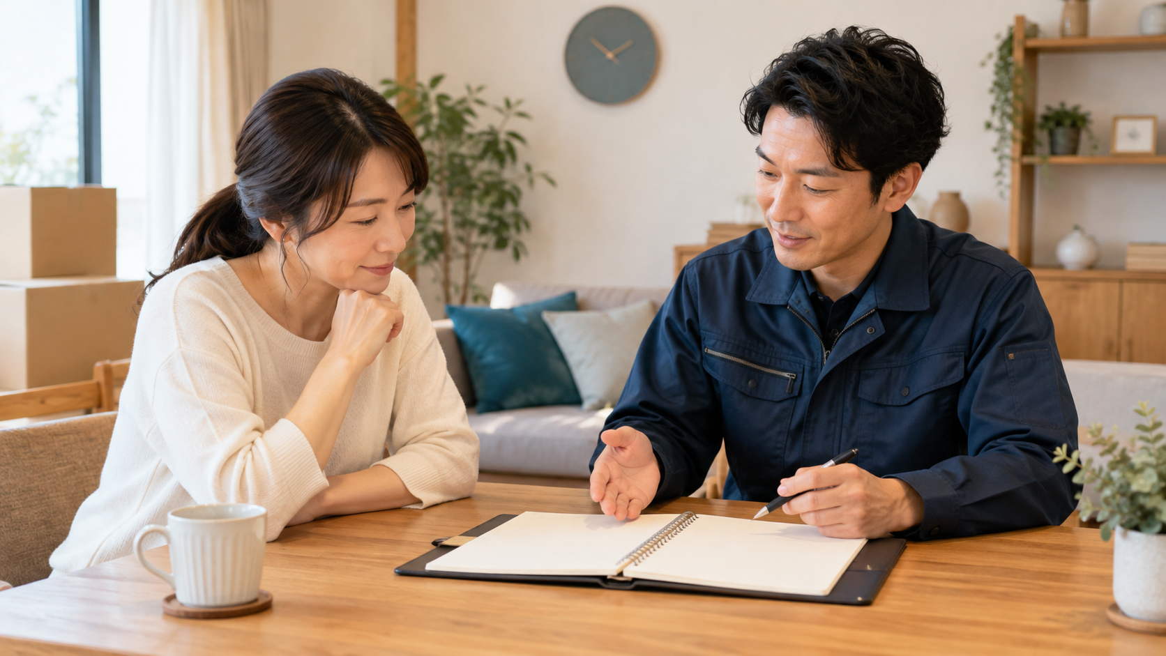 引っ越し前の清掃計画相談のイメージ
