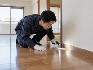 床際を照らす専門清掃のイメージ
